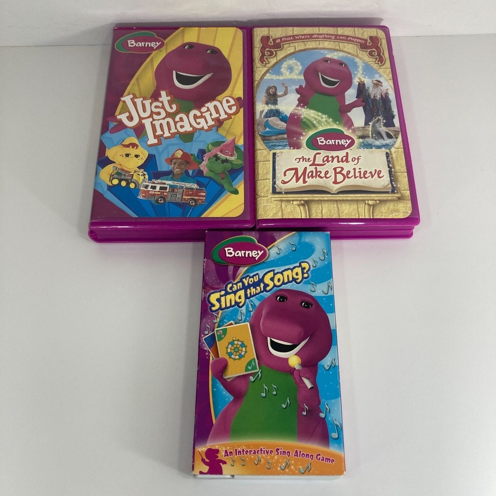 Barney VHS Tape Lot Just Imagine Land of Make Believe Can You Sing That Song